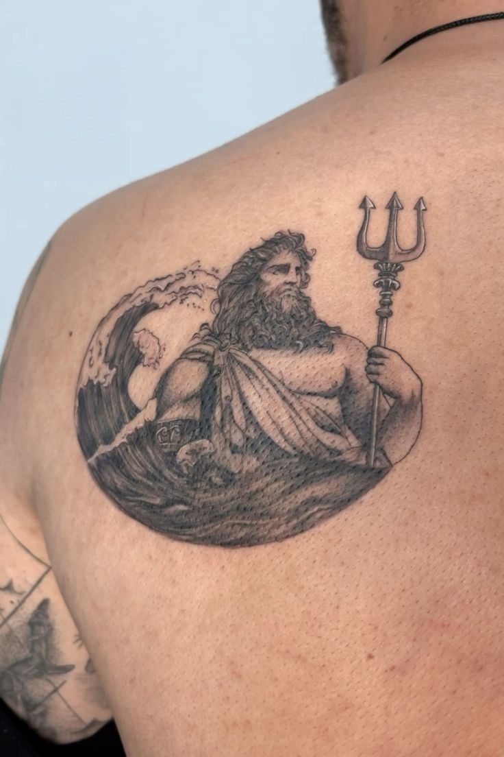 Poseidon Tattoo 26 Ideas 2025: Powerful Greek Mythology Designs for Men Featuring Sleeve