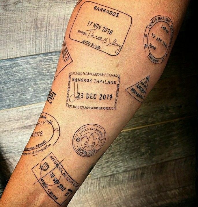 30 Unique Stamp Tattoo Ideas 2025 with Travel, Floral, Vintage, Fine Line, and Matching Postage Designs