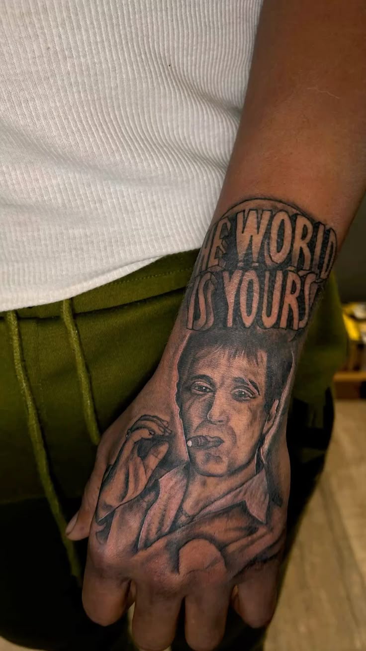 25 The World Is Yours Tattoo Ideas 2025: Scarface Designs, Forearm, Leg &#038; Women Tattoos