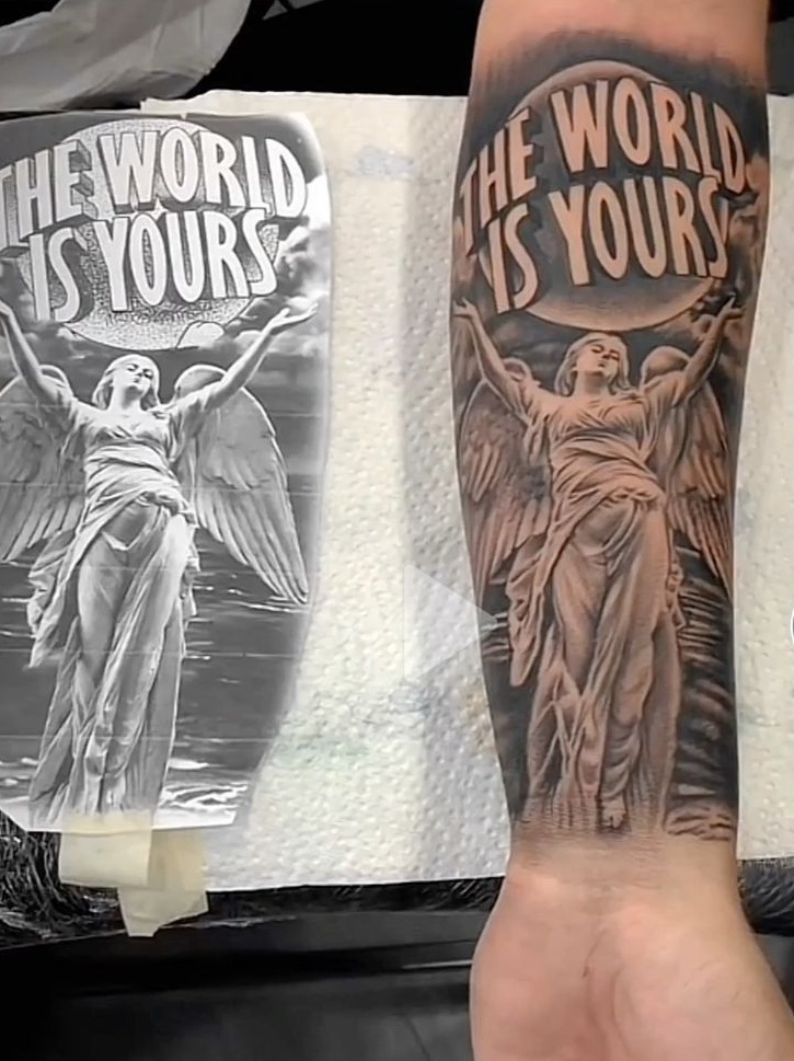 25 The World Is Yours Tattoo Ideas 2025: Scarface Designs, Forearm, Leg &#038; Women Tattoos