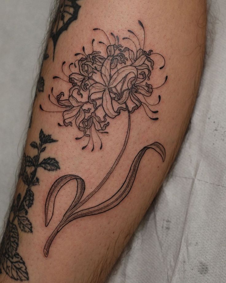 Spider Lily Tattoo 30 Ideas 2025 with Traditional Japanese Design, Arm Sleeve, Abstract Meaning