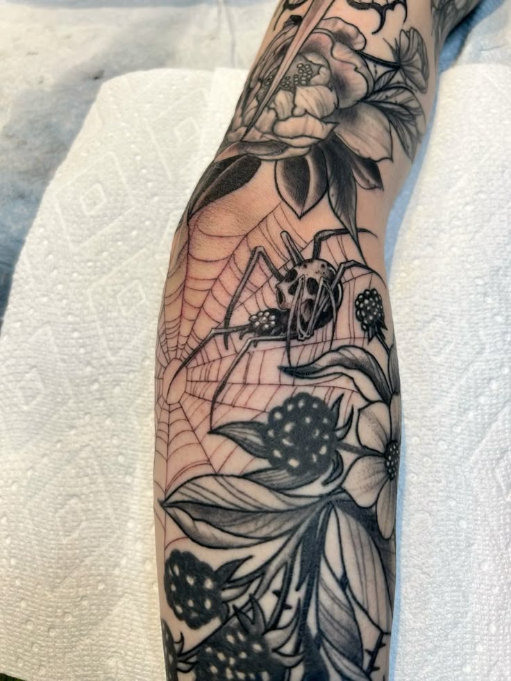 27 Spider Web Tattoo Ideas 2025 for Men and Women – Shoulder, Full Sleeve, Stencil Designs