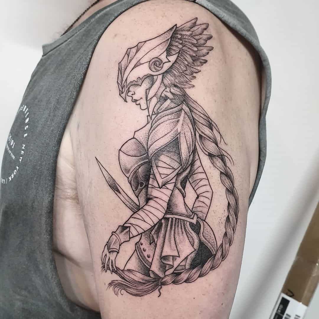 27 Norse Mythology Tattoo Valkyries Ideas Featuring Female Warriors &#038; Symbolic Designs