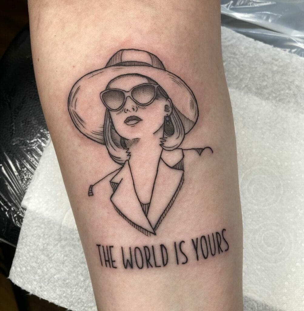 25 The World Is Yours Tattoo Ideas 2025: Scarface Designs, Forearm, Leg &#038; Women Tattoos