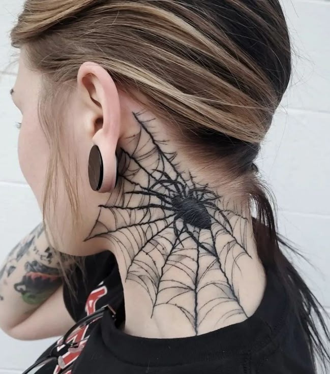 27 Spider Web Tattoo Ideas 2025 for Men and Women – Shoulder, Full Sleeve, Stencil Designs
