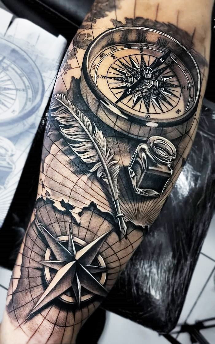 28 Compass Tattoo Ideas 2025: Designs for Men and Women, Anchor, Traditional and More