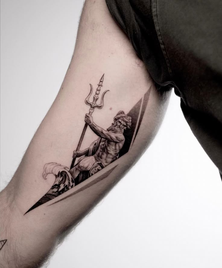 Poseidon Tattoo 26 Ideas 2025: Powerful Greek Mythology Designs for Men Featuring Sleeve
