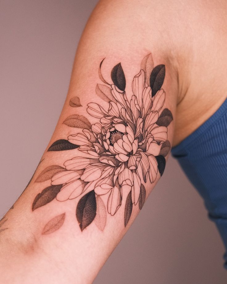 32 Chrysanthemum Tattoo Ideas 2025: Japanese Traditional, Fineline, Sleeve, Stencil, Red And Black