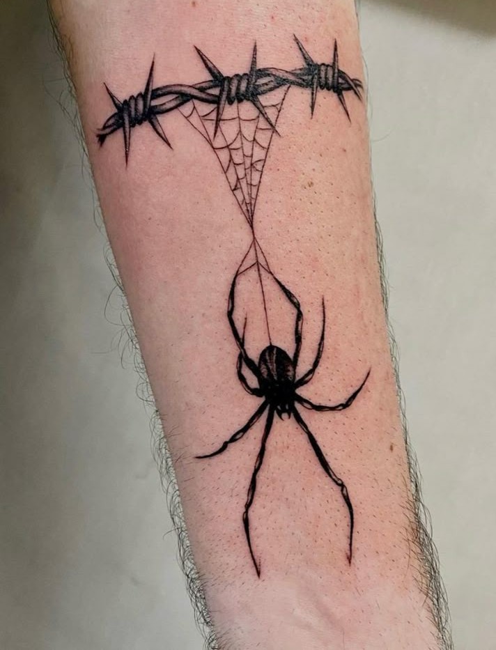 27 Spider Web Tattoo Ideas 2025 for Men and Women – Shoulder, Full Sleeve, Stencil Designs