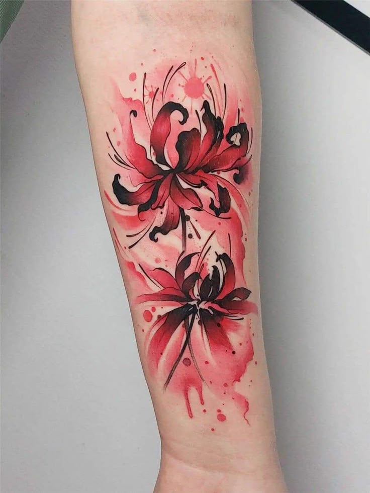Spider Lily Tattoo 30 Ideas 2025 with Traditional Japanese Design, Arm Sleeve, Abstract Meaning