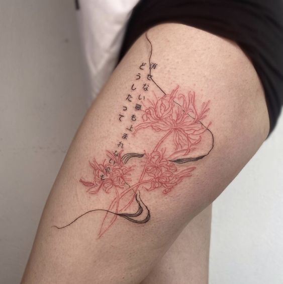 Spider Lily Tattoo 30 Ideas 2025 with Traditional Japanese Design, Arm Sleeve, Abstract Meaning