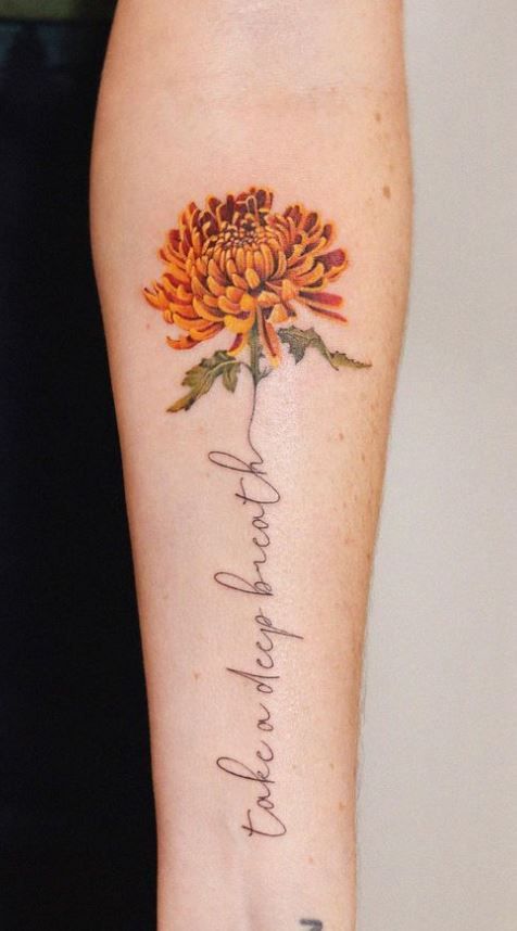 32 Chrysanthemum Tattoo Ideas 2025: Japanese Traditional, Fineline, Sleeve, Stencil, Red And Black
