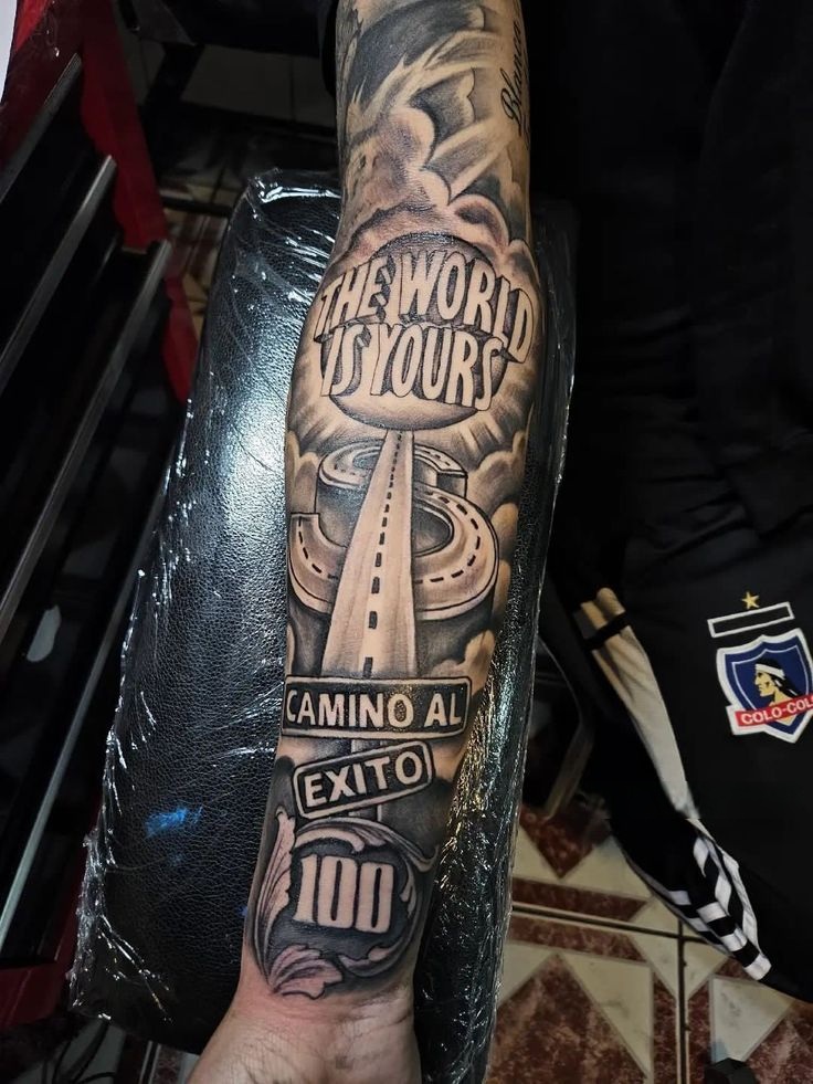 25 The World Is Yours Tattoo Ideas 2025: Scarface Designs, Forearm, Leg &#038; Women Tattoos