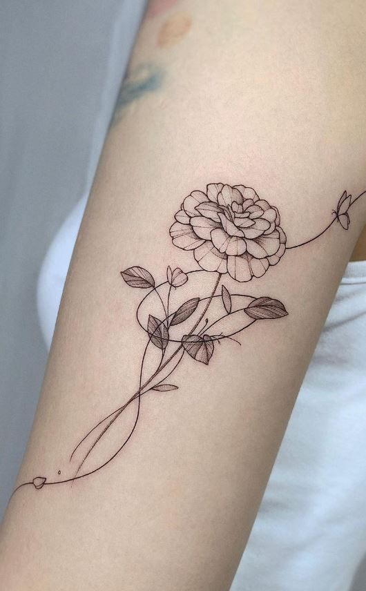 26 Marigold Tattoo Ideas 2025 for Every Style – Fineline, Realistic, Black and White, Traditional, and Color Designs