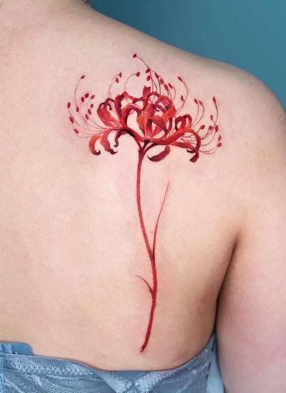 Spider Lily Tattoo 30 Ideas 2025 with Traditional Japanese Design, Arm Sleeve, Abstract Meaning