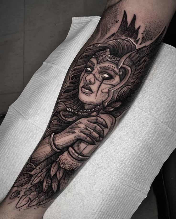 27 Norse Mythology Tattoo Valkyries Ideas Featuring Female Warriors &#038; Symbolic Designs