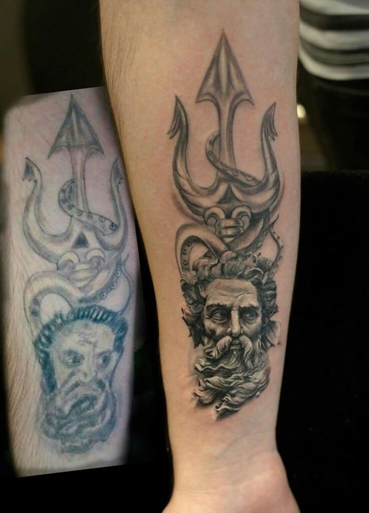 Poseidon Tattoo 26 Ideas 2025: Powerful Greek Mythology Designs for Men Featuring Sleeve