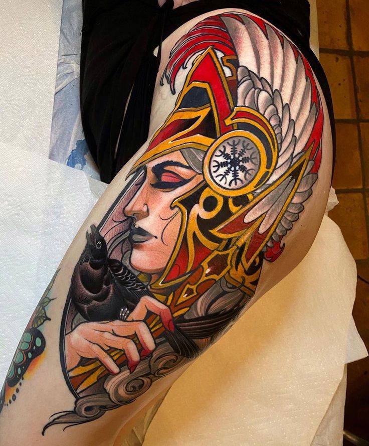 27 Norse Mythology Tattoo Valkyries Ideas Featuring Female Warriors &#038; Symbolic Designs