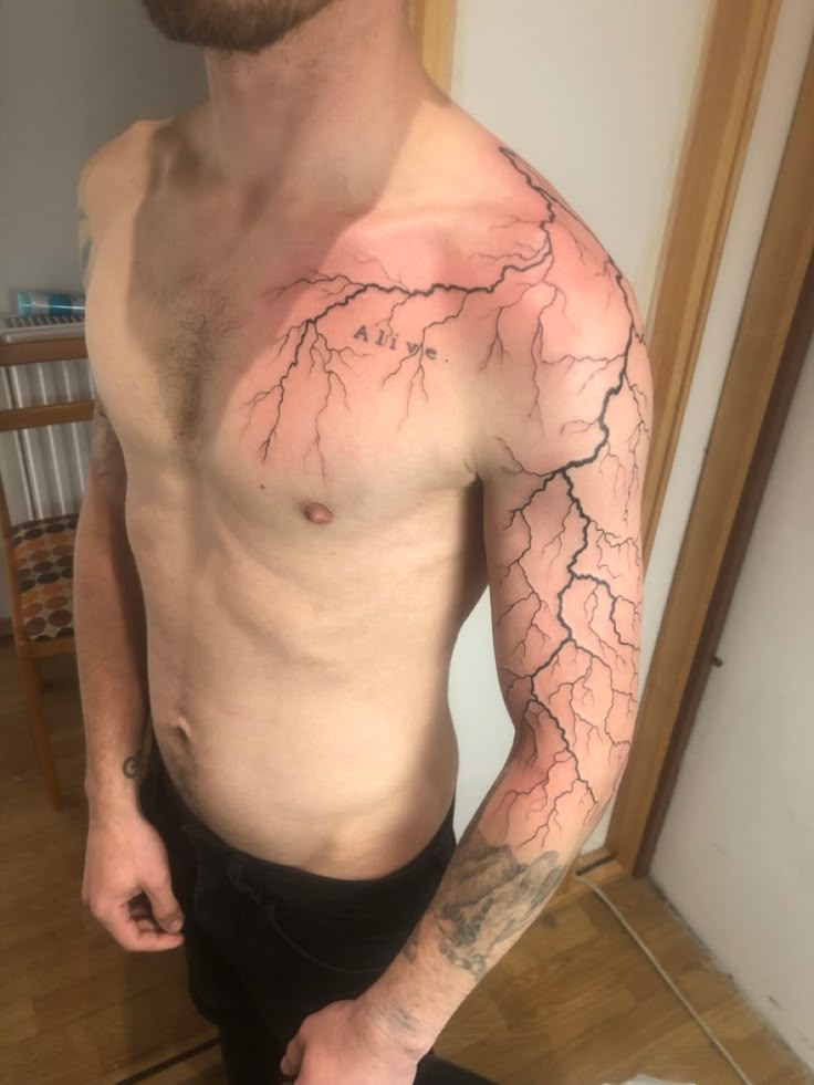 28 Lightning Tattoo Ideas 2025 for Men and Women: Arm, Shoulder, Chest, Hand, and Leg Designs