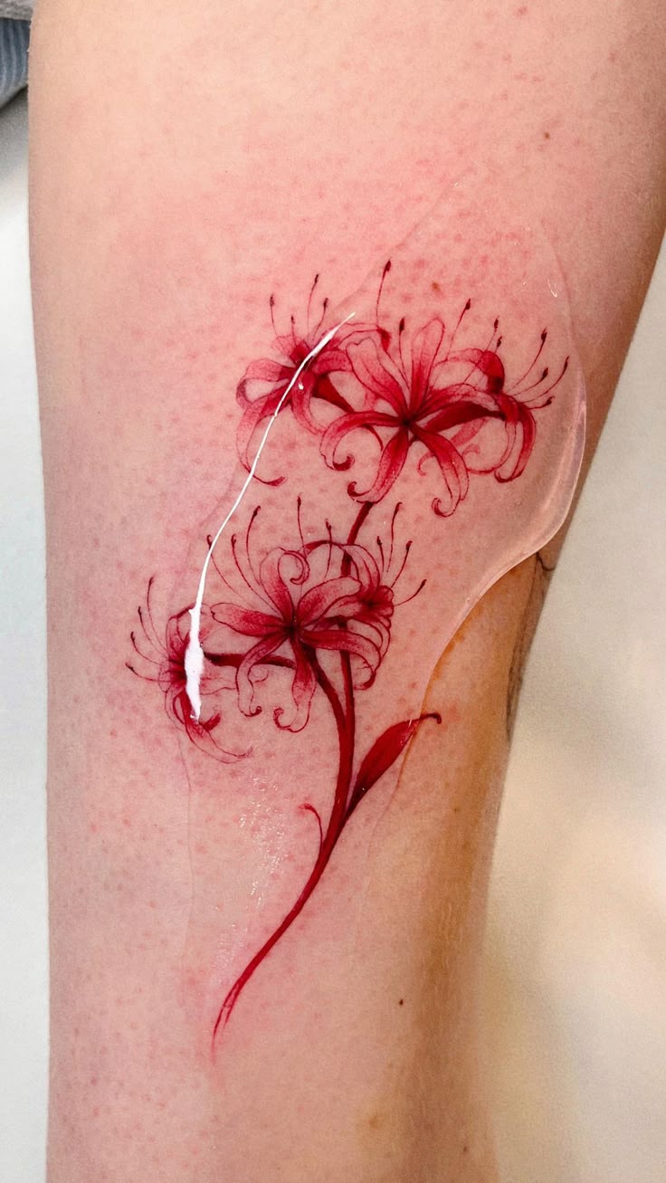 Spider Lily Tattoo 30 Ideas 2025 with Traditional Japanese Design, Arm Sleeve, Abstract Meaning