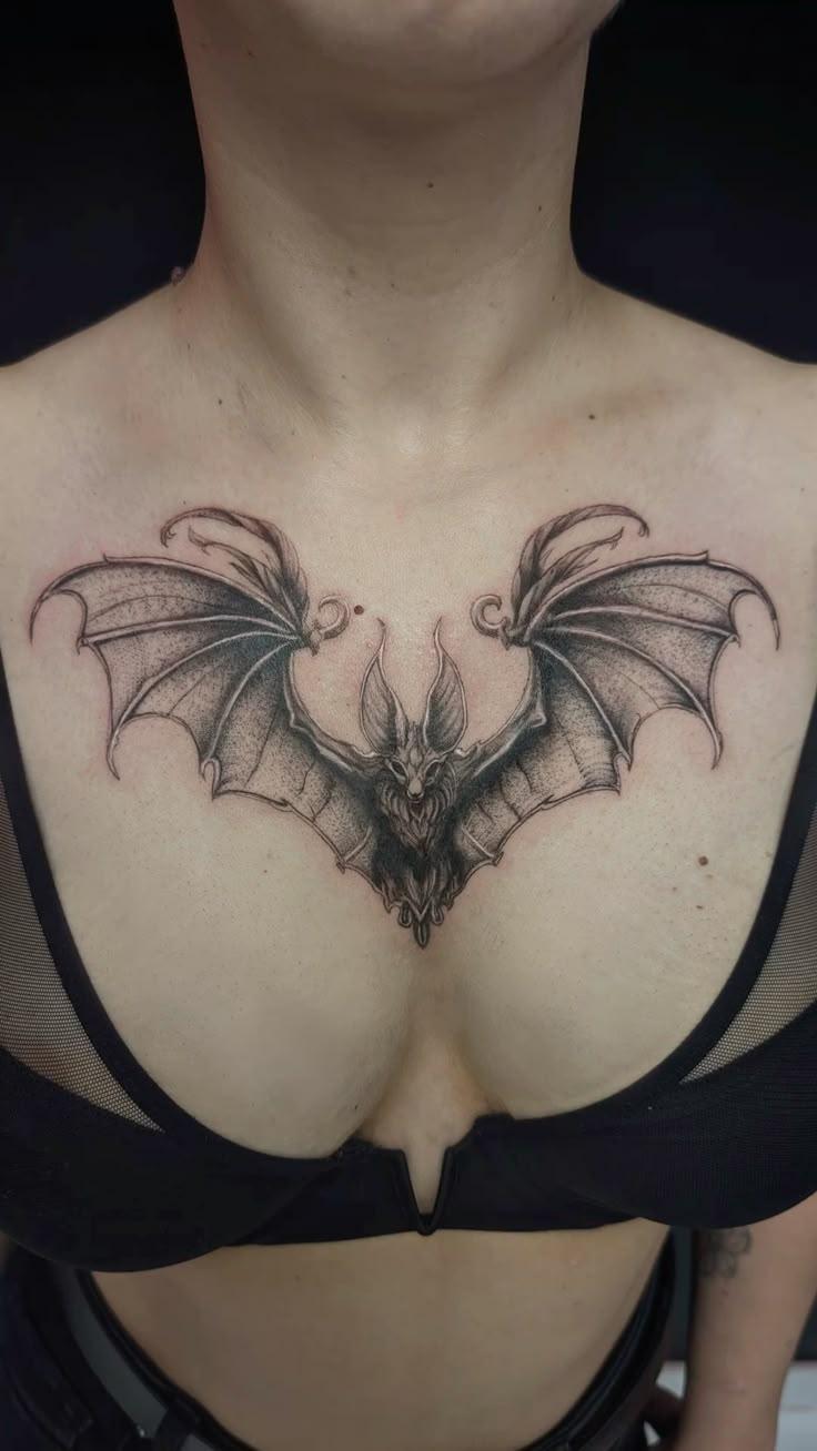 Bat Tattoo 25 Ideas in 2025 – A Collection of Stencil, Gothic, Old School, and Simple Arm and Chest Tattoos