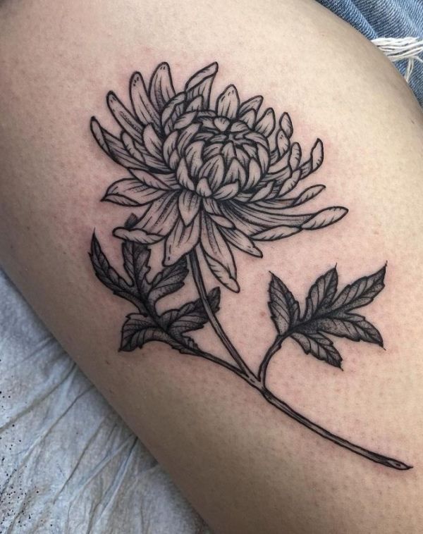 32 Chrysanthemum Tattoo Ideas 2025: Japanese Traditional, Fineline, Sleeve, Stencil, Red And Black