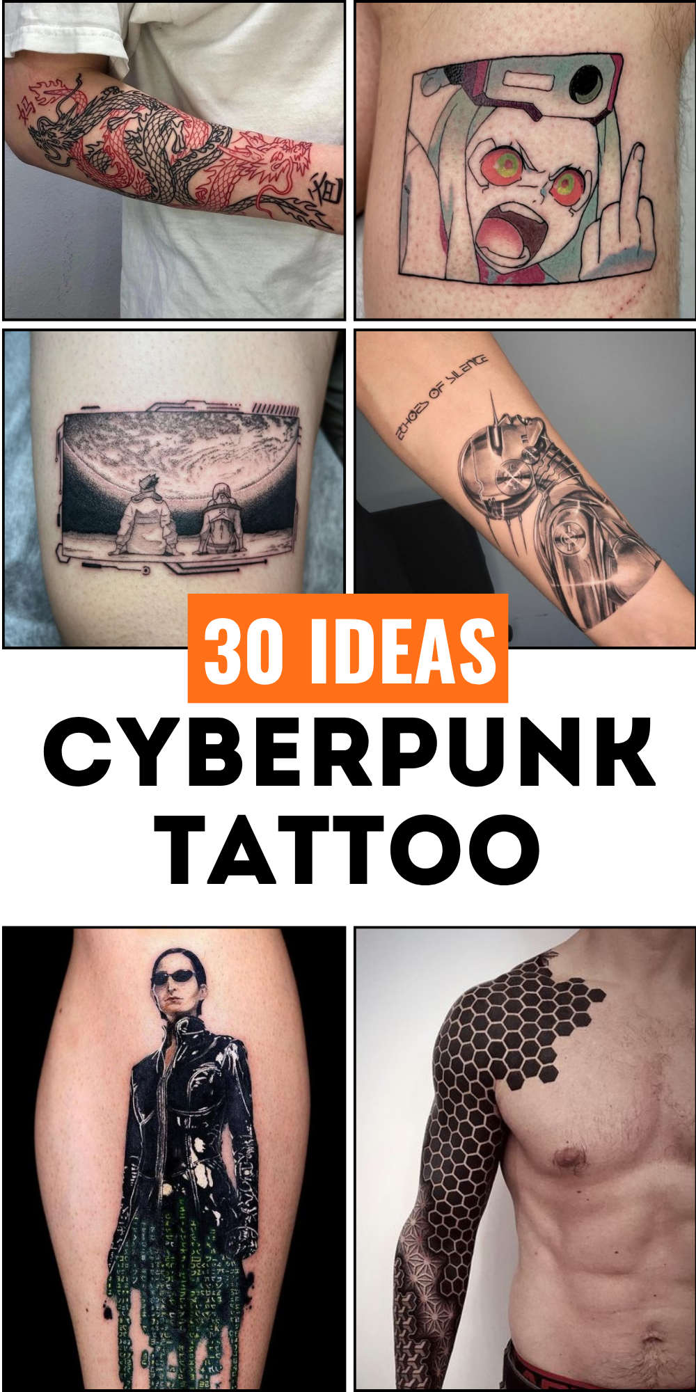 30 Cyberpunk Tattoo Ideas 2025 with Arm, Sleeve, Hand, and Back Designs