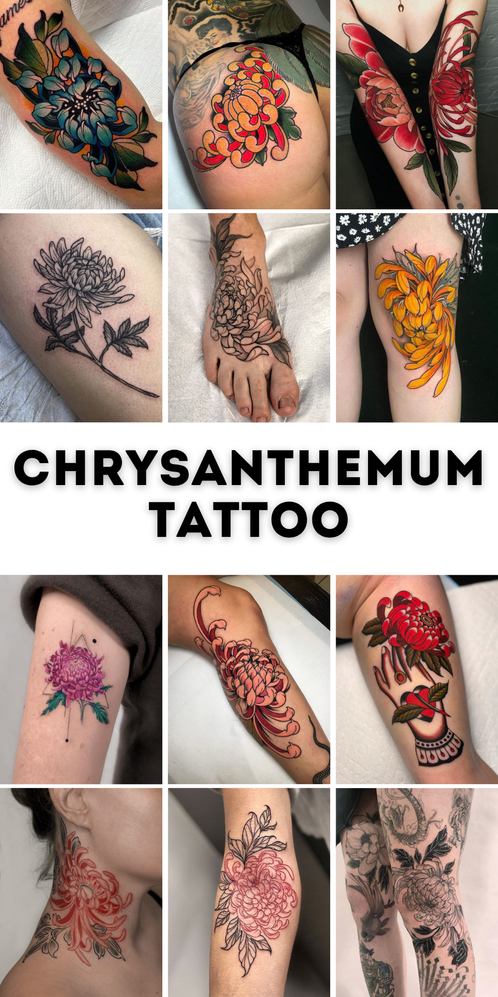 32 Chrysanthemum Tattoo Ideas 2025: Japanese Traditional, Fineline, Sleeve, Stencil, Red And Black