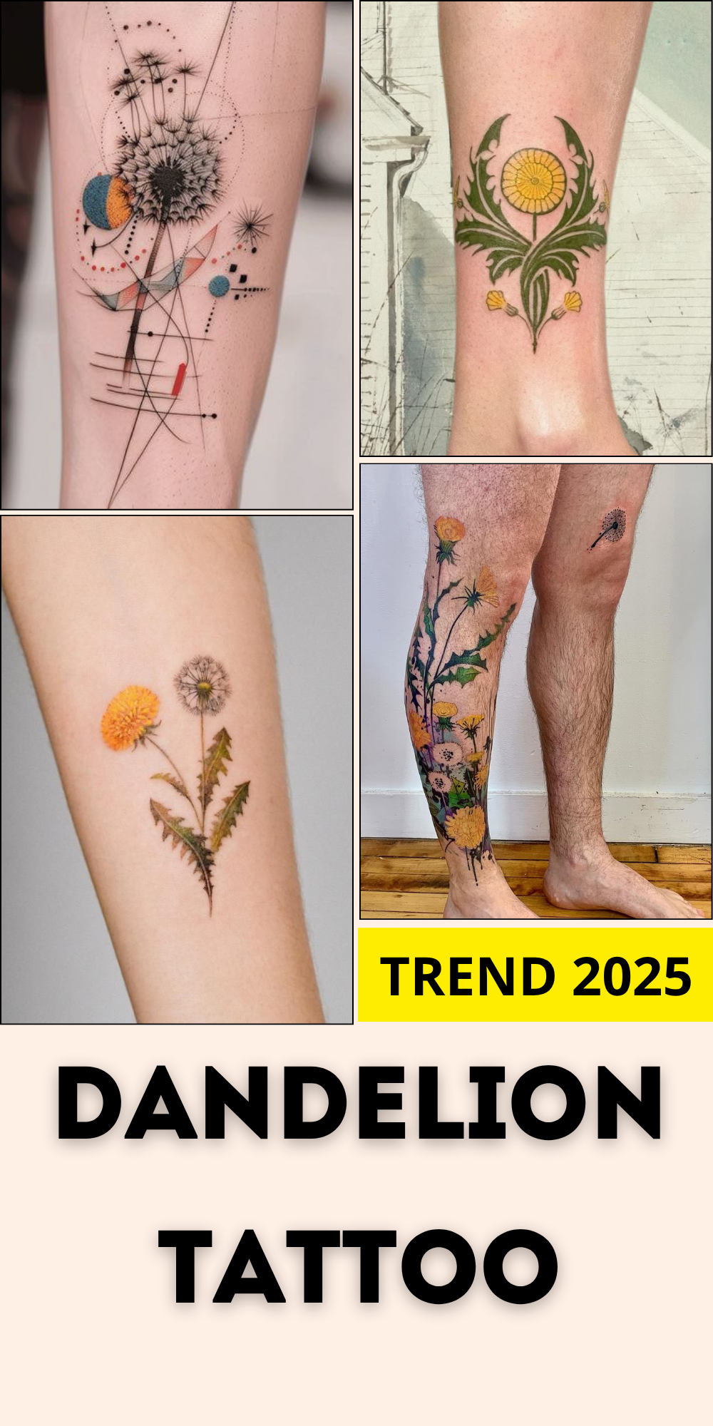 Dandelion Tattoo 24 Ideas 2025 with Fine Line, Fairy Blowing, Tiny Black and White Designs