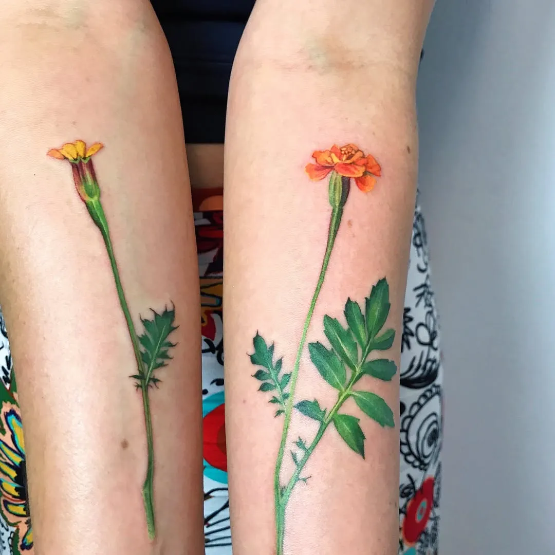 28 October Birth Flower Tattoo 2025: Marigold &#038; Cosmos-Inspired Designs That Bloom with Meaning