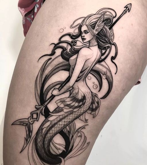 27 Mermaid Tattoo Ideas 2025 With Minimalist, Traditional, Afro, Siren, and Barbie-Inspired Designs