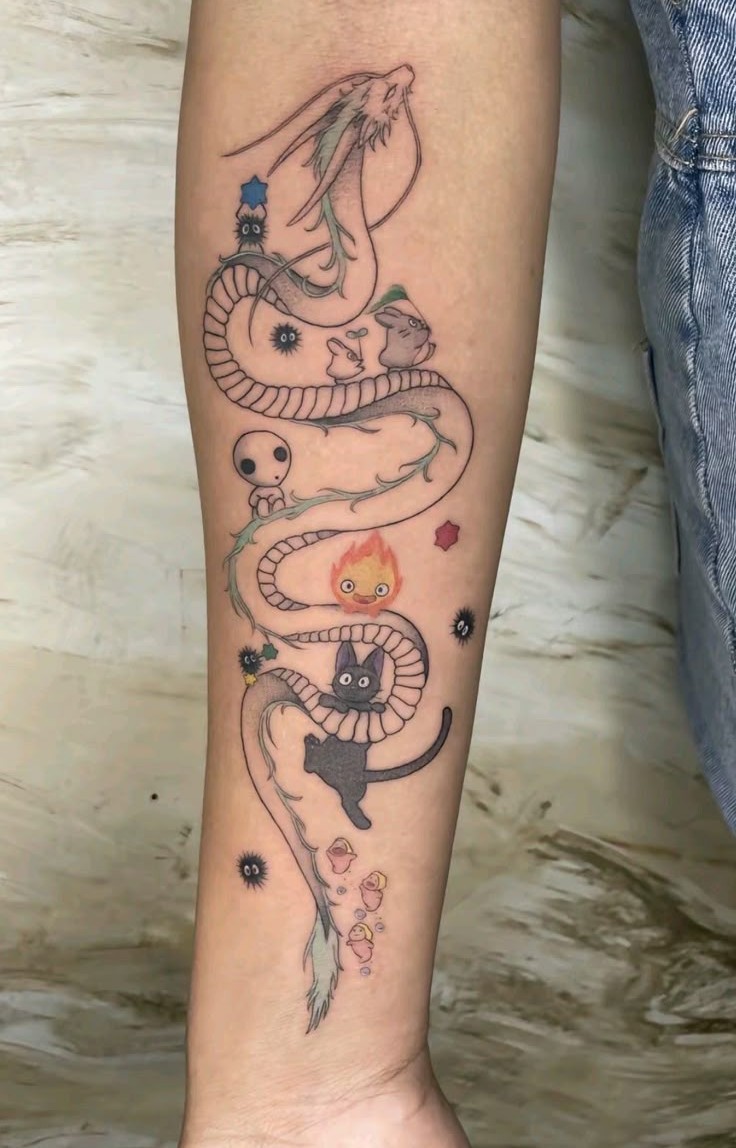 25 Studio Ghibli Tattoo Ideas 2025 – Minimalist Totoro, Spirited Away Sleeve, Howl’s Moving Castle Designs