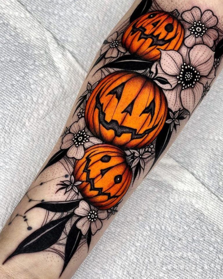 28 Pumpkin Tattoo Ideas 2025 – Cute, Scary, Flash & Traditional Designs