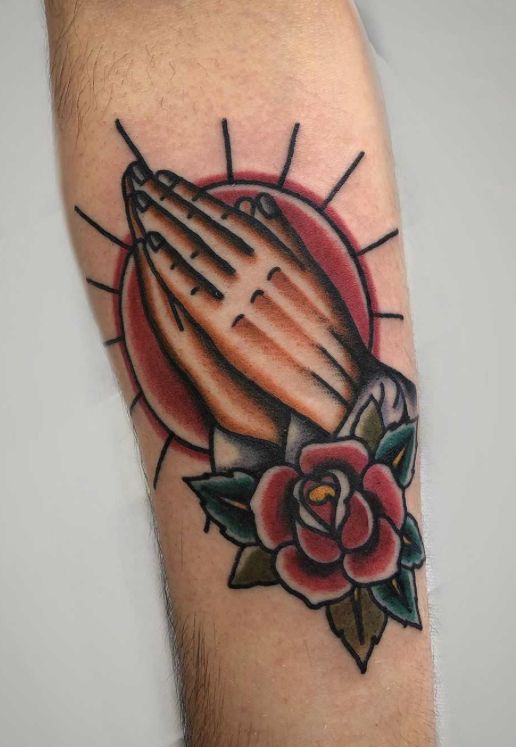 Praying Hands Tattoo Ideas 2025: Rosary, Realism, Shoulder, Chest, Neck, Back and More