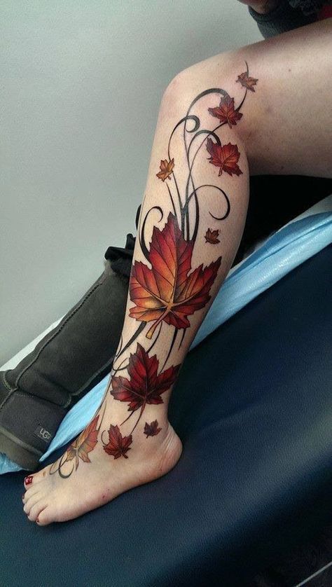 27 Leaf Tattoos 2025 Designs for Guys &#038; Girls – Fine line, Sleeve, Under breast &#038; Autumn ink Concepts