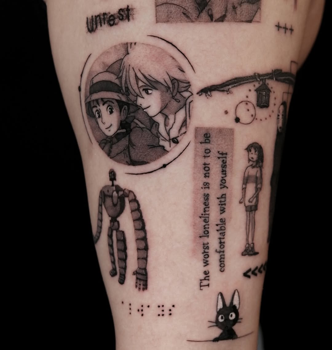 25 Studio Ghibli Tattoo Ideas 2025 – Minimalist Totoro, Spirited Away Sleeve, Howl’s Moving Castle Designs
