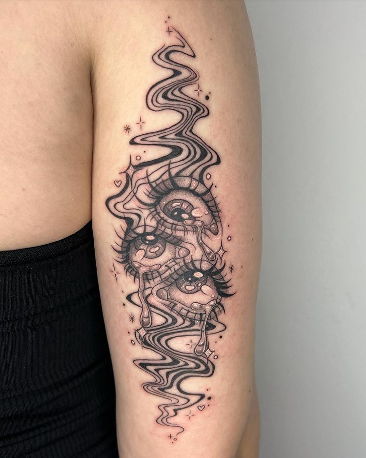Abstract Tattoo Ideas 2025: 30 Unique Designs, Fineline, Geometric &#038; Black Work Designs