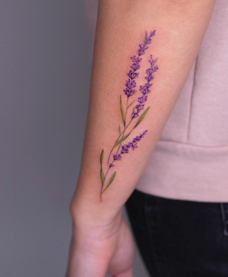 27 Lavender Tattoo Ideas 2025: Fine Line, Bee, Rosemary, Black and Grey, Minimalist, Men and Women