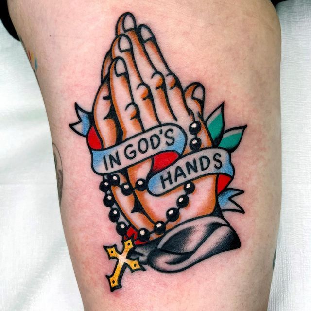 Praying Hands Tattoo Ideas 2025: Rosary, Realism, Shoulder, Chest, Neck, Back and More