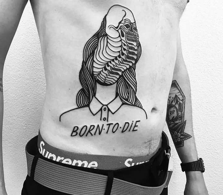 30 Born to Die Tattoo Ideas 2025: Aesthetic Lettering, Stomach and Collarbone Placement