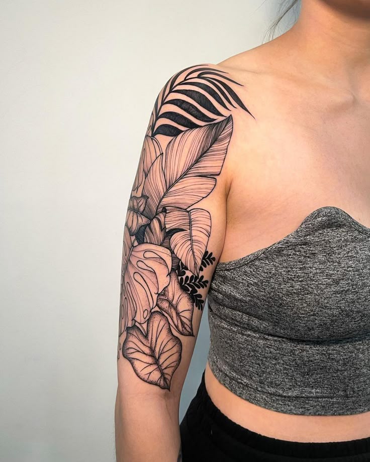 27 Leaf Tattoos 2025 Designs for Guys &#038; Girls – Fine line, Sleeve, Under breast &#038; Autumn ink Concepts