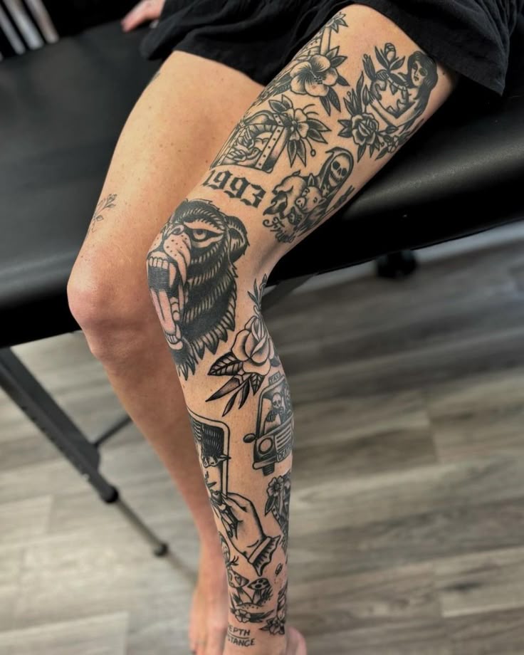 25 Patchwork Tattoo 2025 Ideas for Men and Women – Cool Arm, Sleeve, and Leg Designs