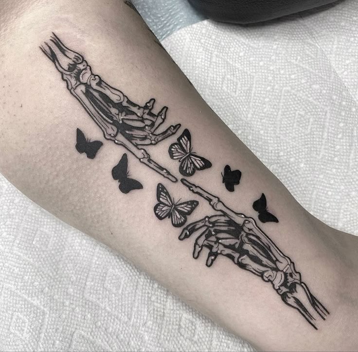 28 Skeleton Hand Tattoo Ideas 2025 Designs for Guy and Girl, Floral, Butterfly, Red ink and Full Body