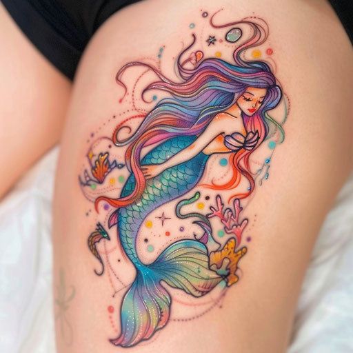 27 Mermaid Tattoo Ideas 2025 With Minimalist, Traditional, Afro, Siren, and Barbie-Inspired Designs