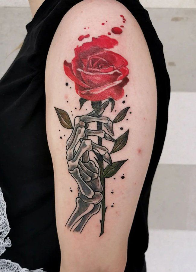 28 Skeleton Hand Tattoo Ideas 2025 Designs for Guy and Girl, Floral, Butterfly, Red ink and Full Body