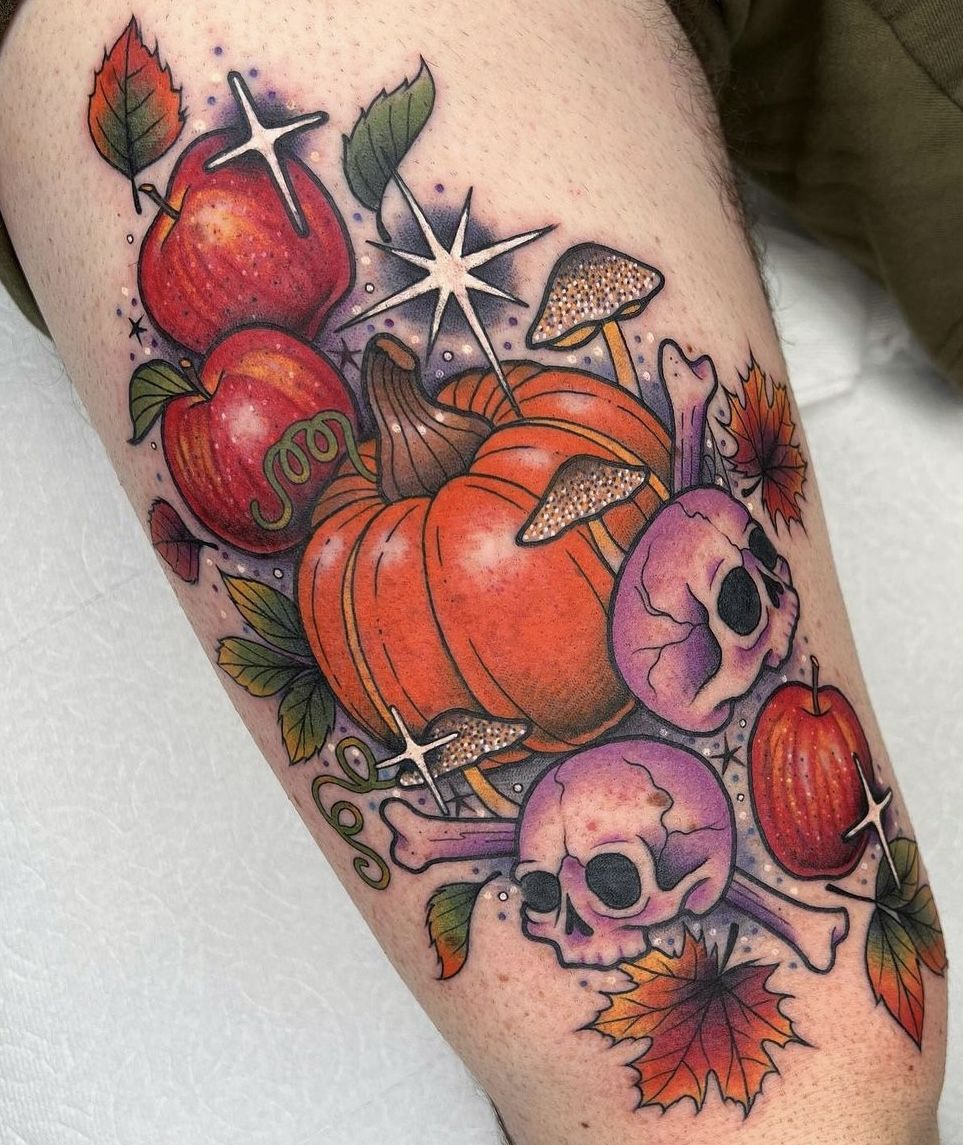28 Pumpkin Tattoo Ideas 2025 – Cute, Scary, Flash &#038; Traditional Designs