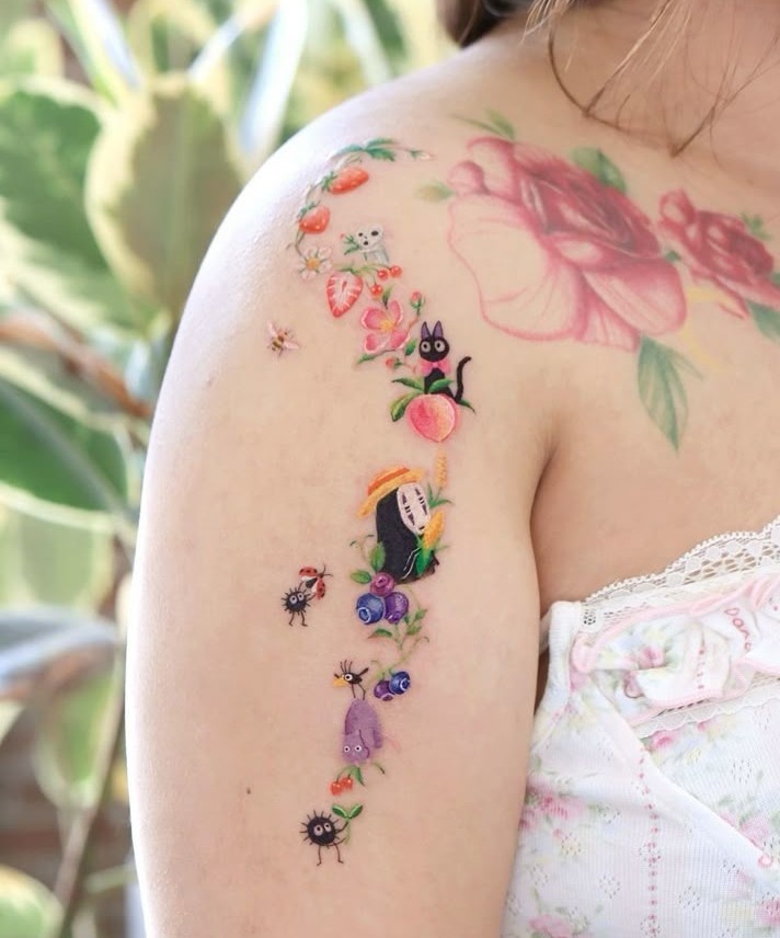 25 Studio Ghibli Tattoo Ideas 2025 – Minimalist Totoro, Spirited Away Sleeve, Howl’s Moving Castle Designs