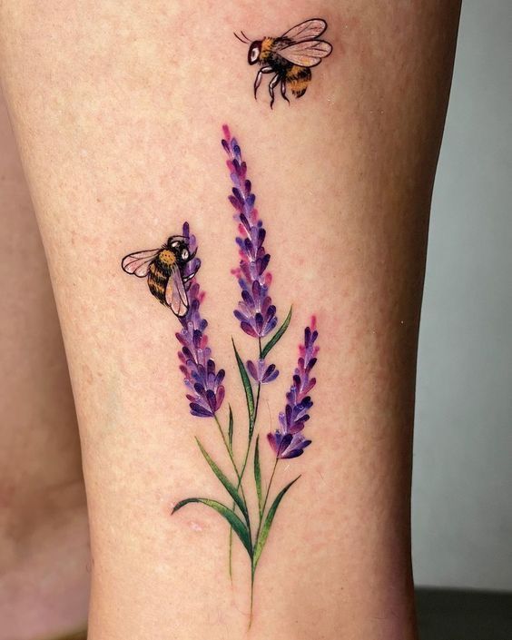 27 Lavender Tattoo Ideas 2025: Fine Line, Bee, Rosemary, Black and Grey, Minimalist, Men and Women