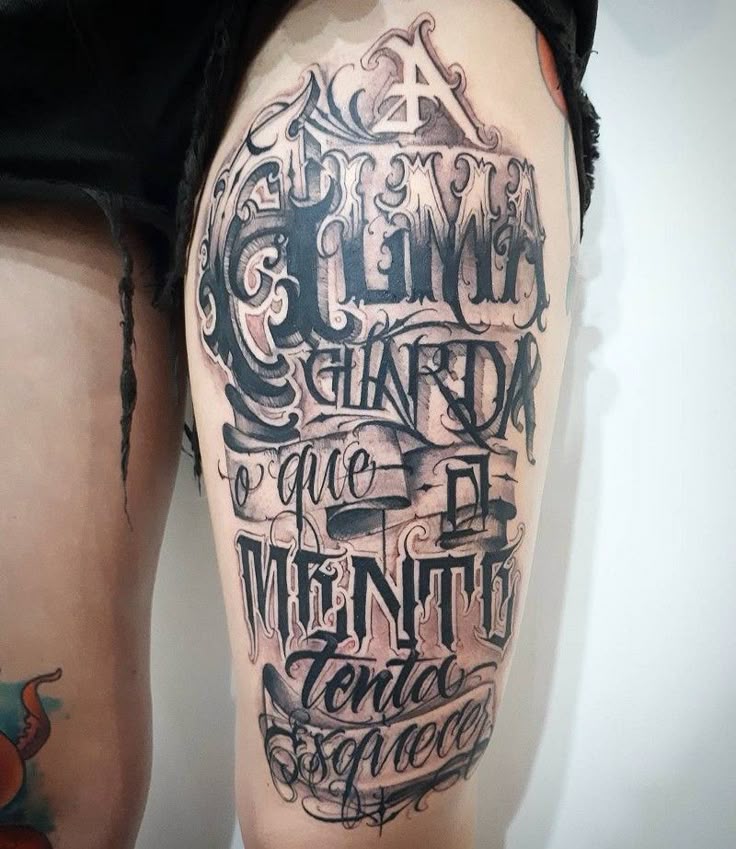 26 Lettering Tattoo Ideas 2025 for Men: Bold Fonts, Chicano, Japanese, Vertical, Fine Line &#038; More