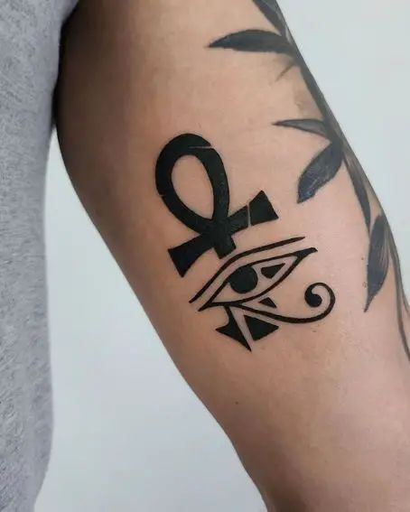 27 Ankh Tattoo Ideas 2025 with Eye of Horus, Spine, Chest, Minimalist Symbolic Ink